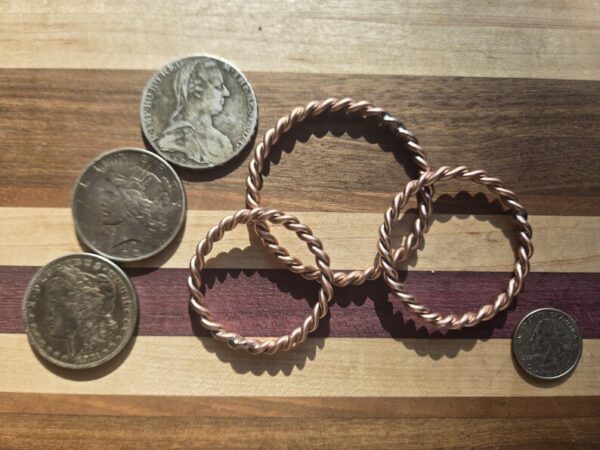BRAZE WELDED | Tensor Rings | 10 Gauge | 1/4 Cubit | 144, 177, 188 MHZ | Sacred Cubit, Lost Cubit, Empowerment Cubit | (3 Ring Set)